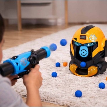 Ռոբոտի գլխի տեսքով և օդամղիչ զենքով.Հմտության խաղ 