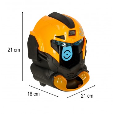 Ռոբոտի գլխի տեսքով և օդամղիչ զենքով.Հմտության խաղ 