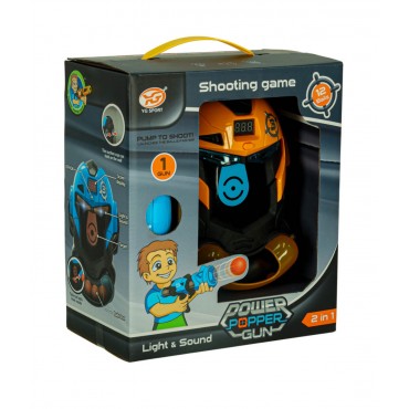 Ռոբոտի գլխի տեսքով և օդամղիչ զենքով.Հմտության խաղ 