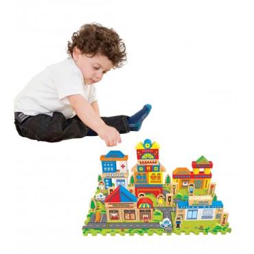 Կրթական երկկողմանի էկո փափուկ գորգ փազլ հավաքածու