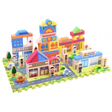 Կրթական երկկողմանի էկո փափուկ գորգ փազլ հավաքածու