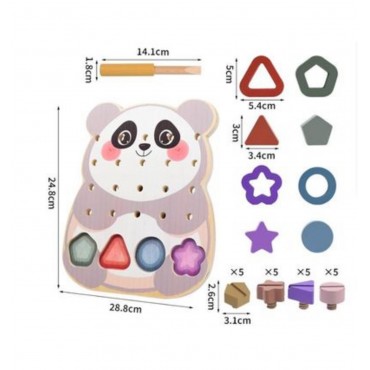 Փայտից զարգացնող խաղ  պանդայի տեսքով