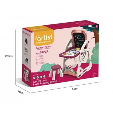 Երկկողմանի գրատախտակ մոլբերտ աթոռով